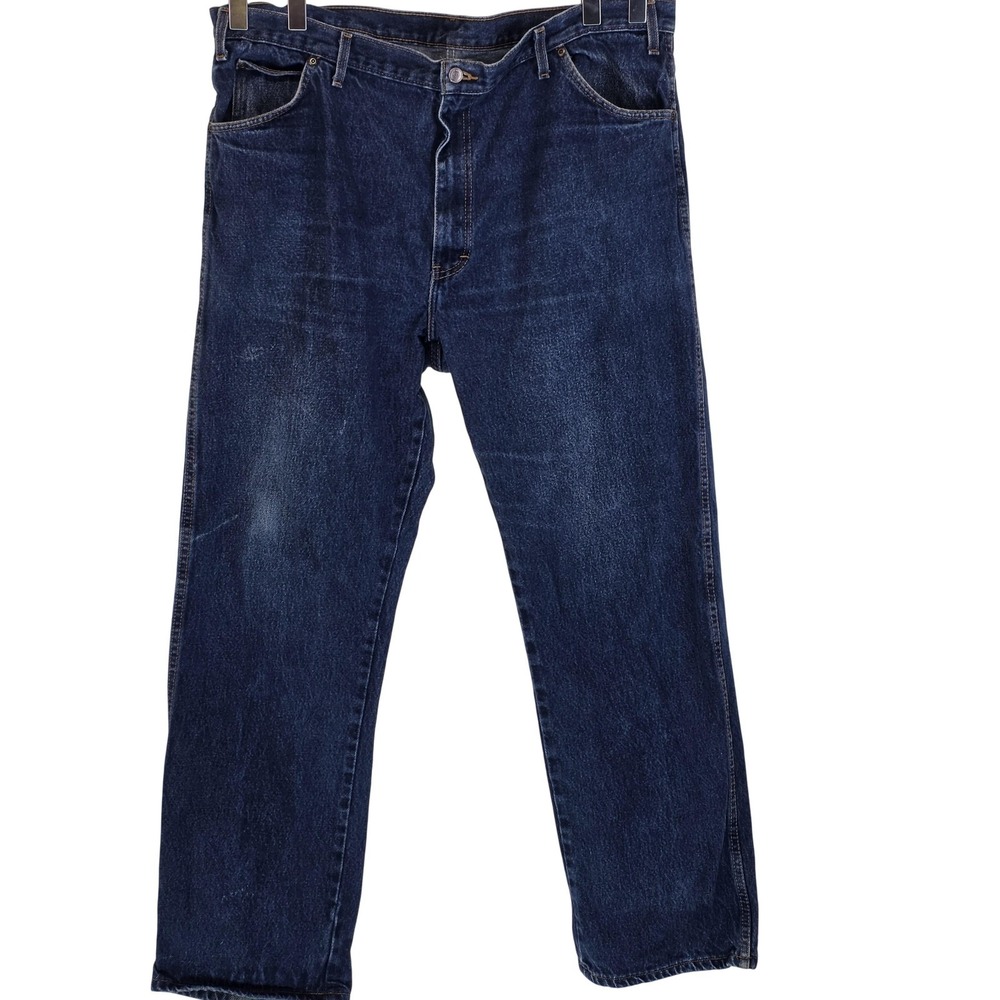 Dickies Jeans Mens 42x33 Blue Dark Wash Regular Fit Straight Legโ Denim Casual